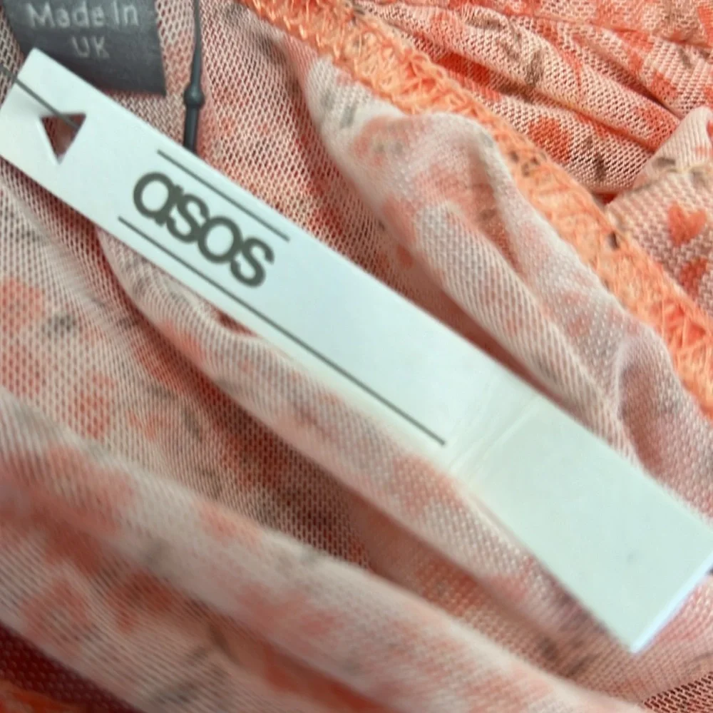 Asos peach body con dress women size 14  run small New with tag